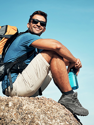 on mens hiking boots