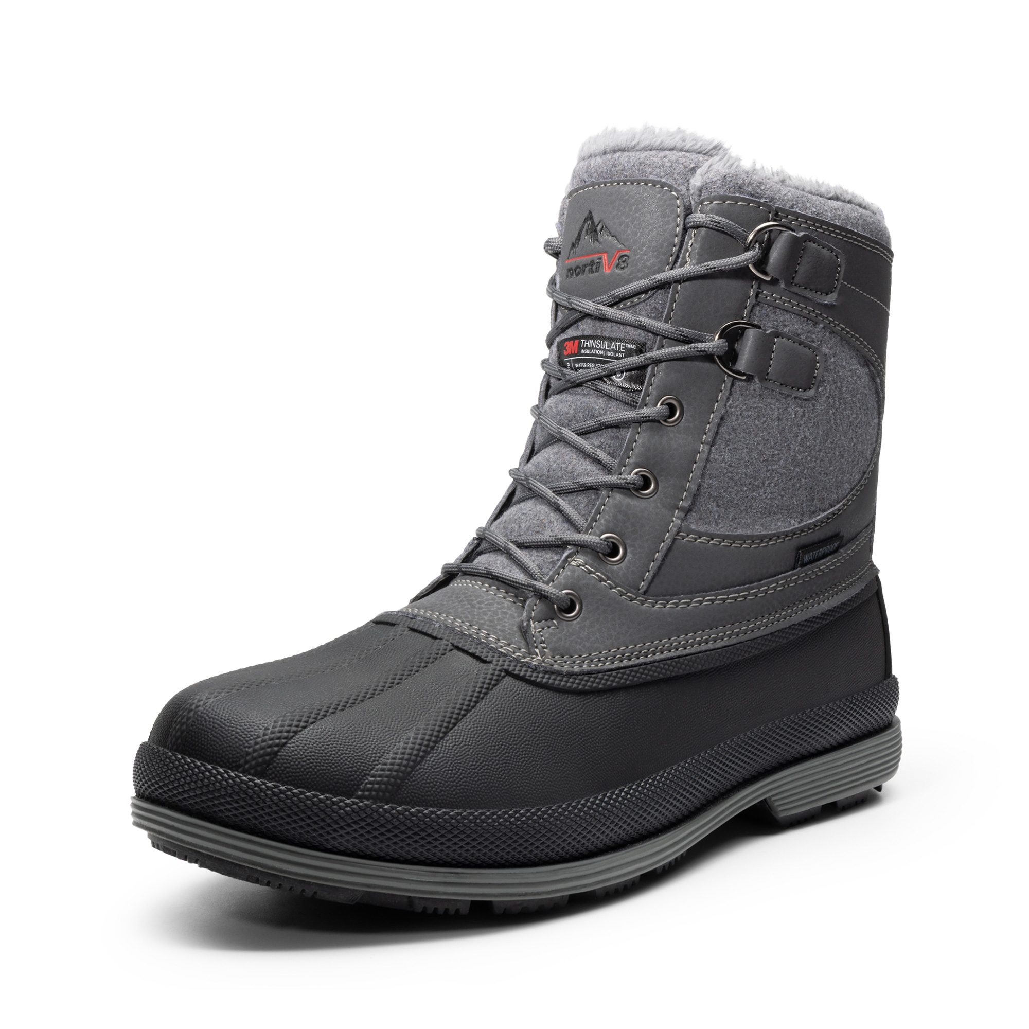 Men's Non-Slip Insulated Waterproof Snow Boots-Nortiv 8