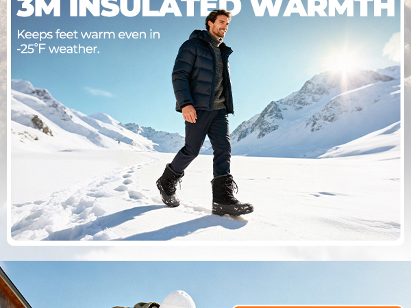 Men's Waterproof Duck Snow Boots-Nortiv8