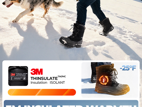 Men's Waterproof Duck Snow Boots-Nortiv8