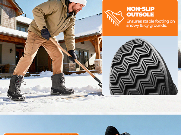 Men's Waterproof Duck Snow Boots-Nortiv8