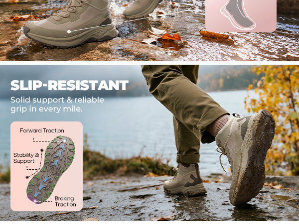 Women's Lightweight Water-Resistant Hiking Shoes | Color-Block