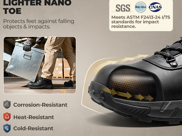 Men's Water-Resistant Nano Toe Work Boots-nortiv8