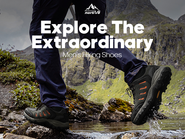 Men's Waterproof Low-Cut Hiking Shoes-Nortiv 8