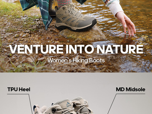 NORTIV 8 Dames Wandelschoenen - Waterdicht Met Goede Grip En Ademend Bovenwerk