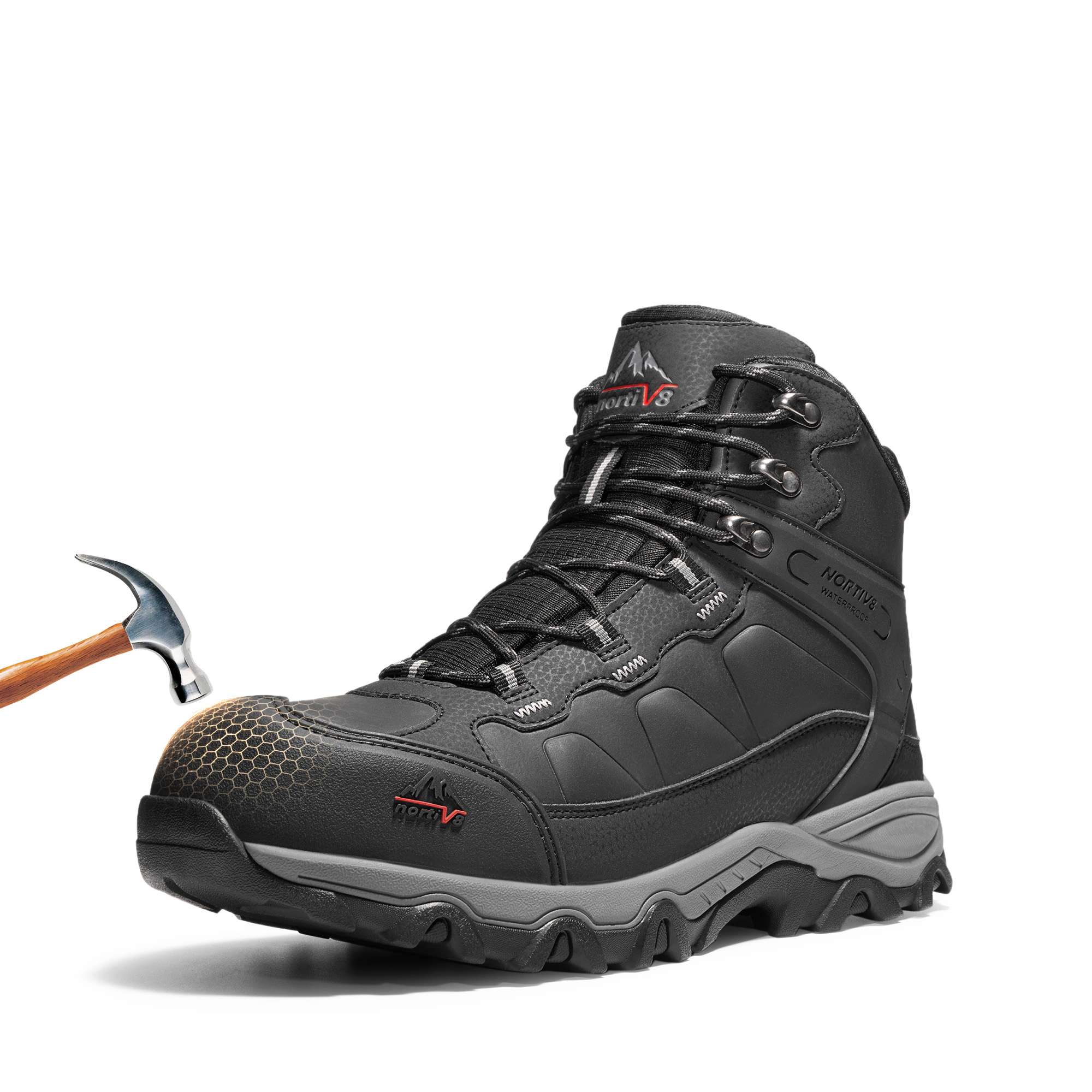 限定価格　HUMANT BOOTS　ステファンノーブル Men's Steel Toe Work Boots | ASTM Certified Non-Slip | Nortiv8