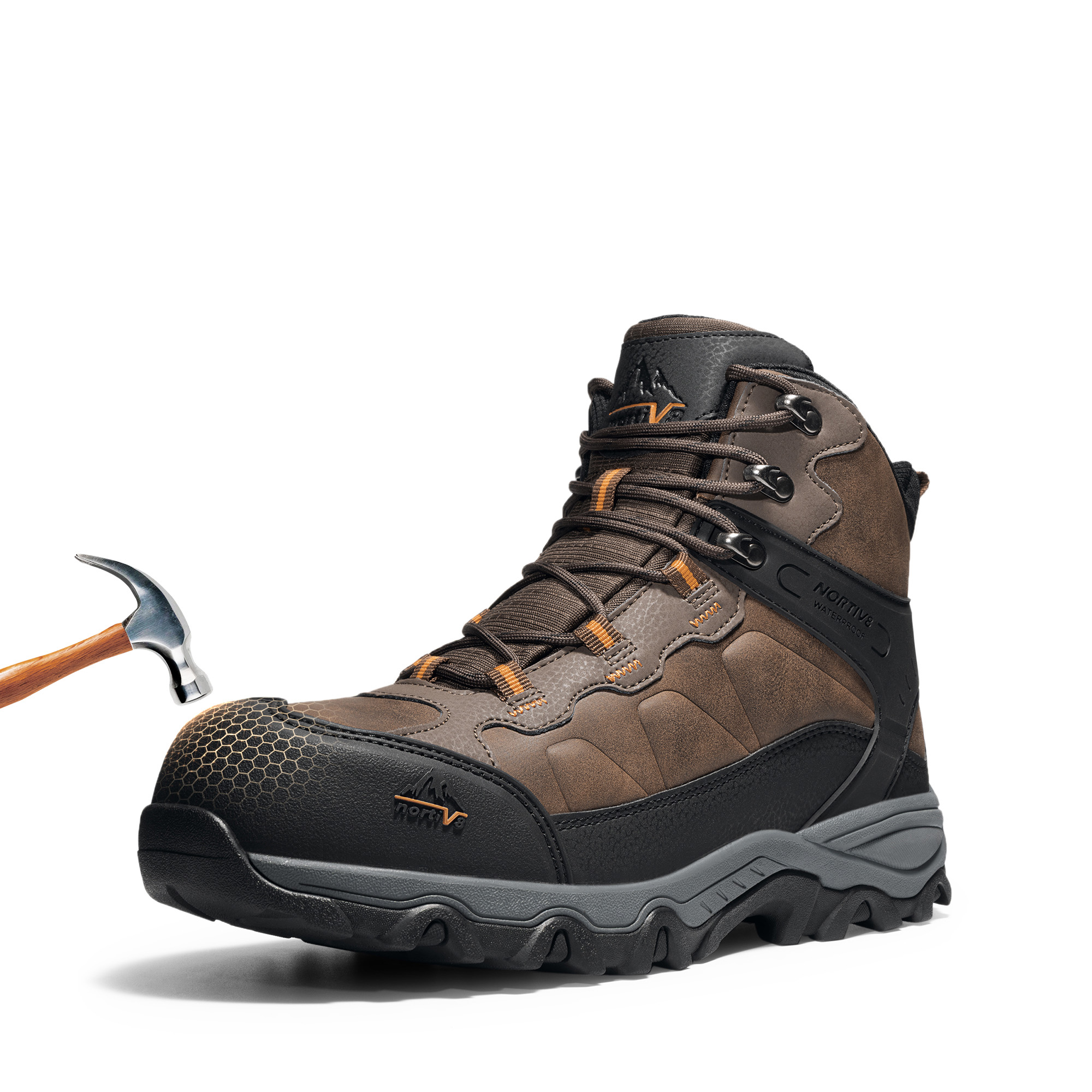 Men's Steel Toe Work Boots | ASTM Certified Non-Slip | Nortiv8