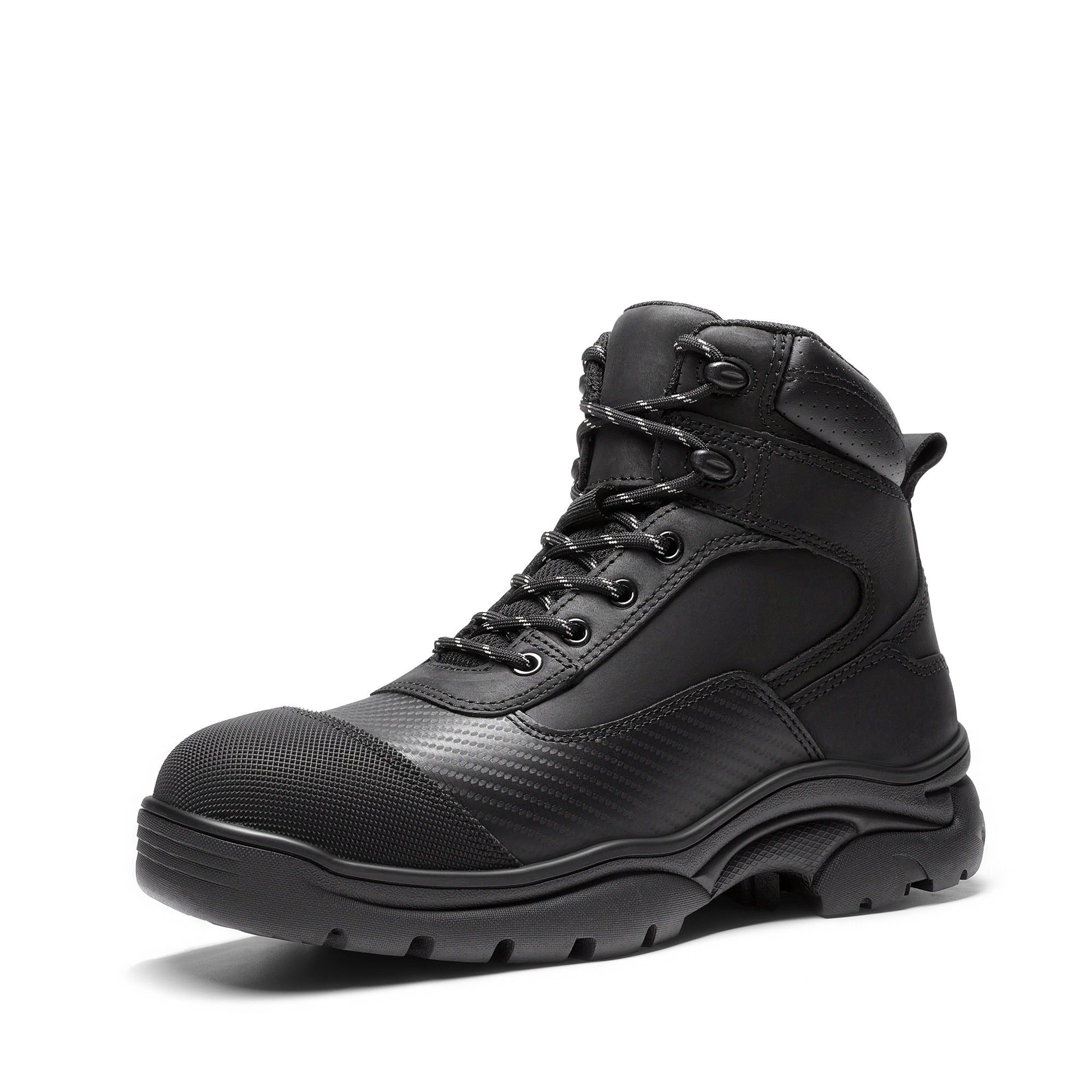 Men's Full-Grain Leather Steel Toe Waterproof Work Boots | NORTIV 8