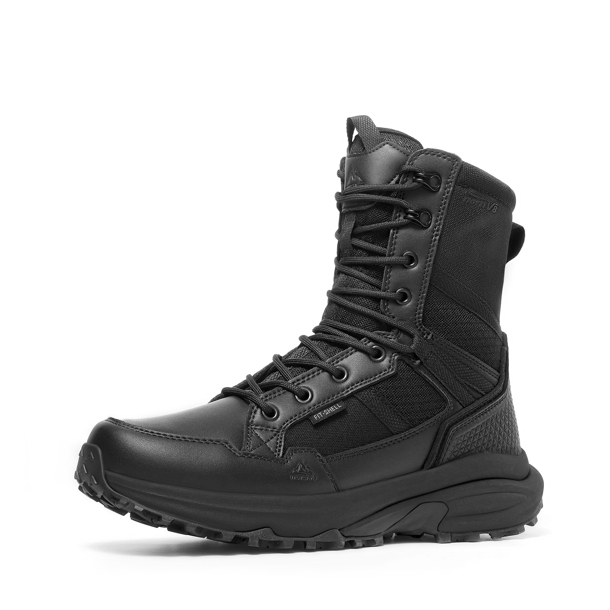 Men's Tactical Military Boots with Side Zip & Rebound Cushioning