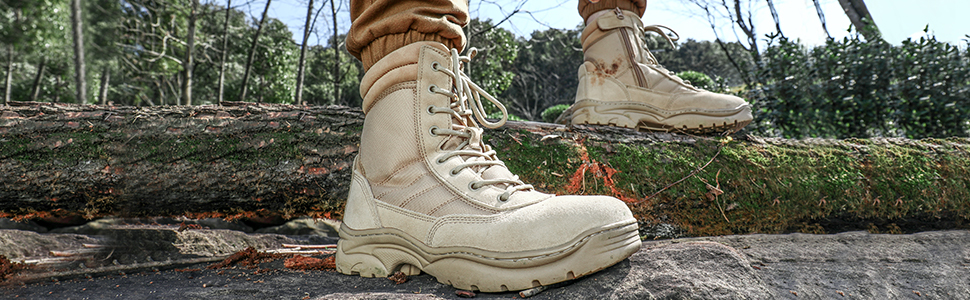 Stivali Da Lavoro Tattici NORTIV 8 Uomo - In Pelle Con Cerniera Laterale, Taglia 47, Nero - Foto 2