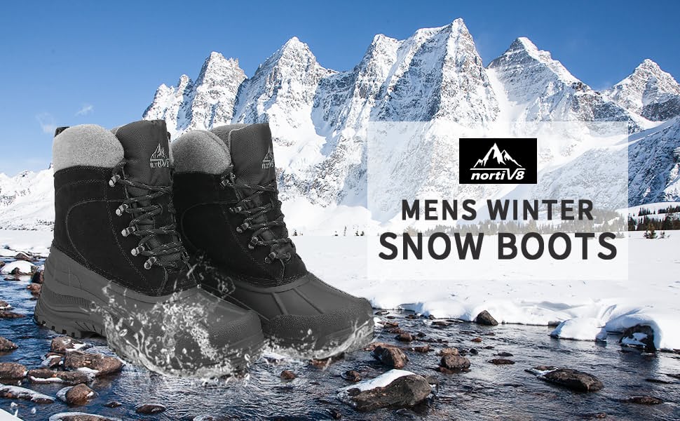 Men's Insulated High-Top Waterproof Snow Boots