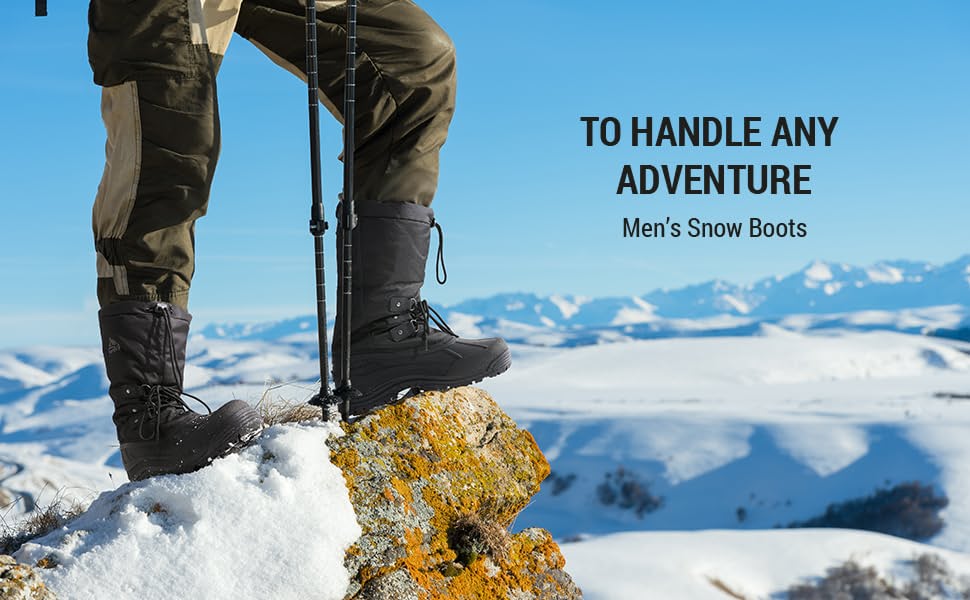 Men's Waterproof Snow Boots | Tall Winter Boots-Nortiv8