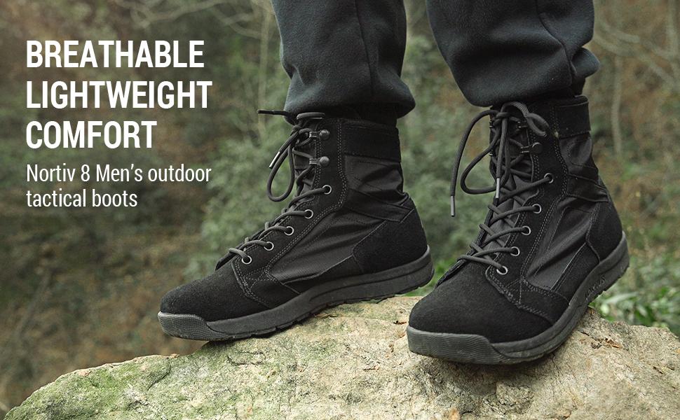 BLACK SUEDE Lightweight Tactical Boots | Military Combat  display picture 1