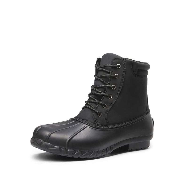 all black duck boots