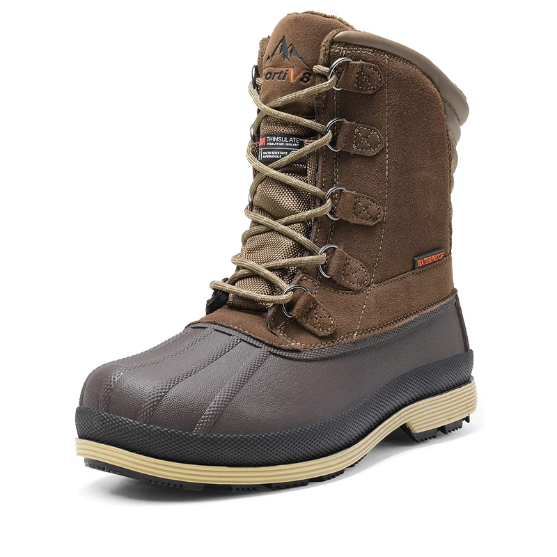Men's Wide Suede Waterproof Snow Boots
