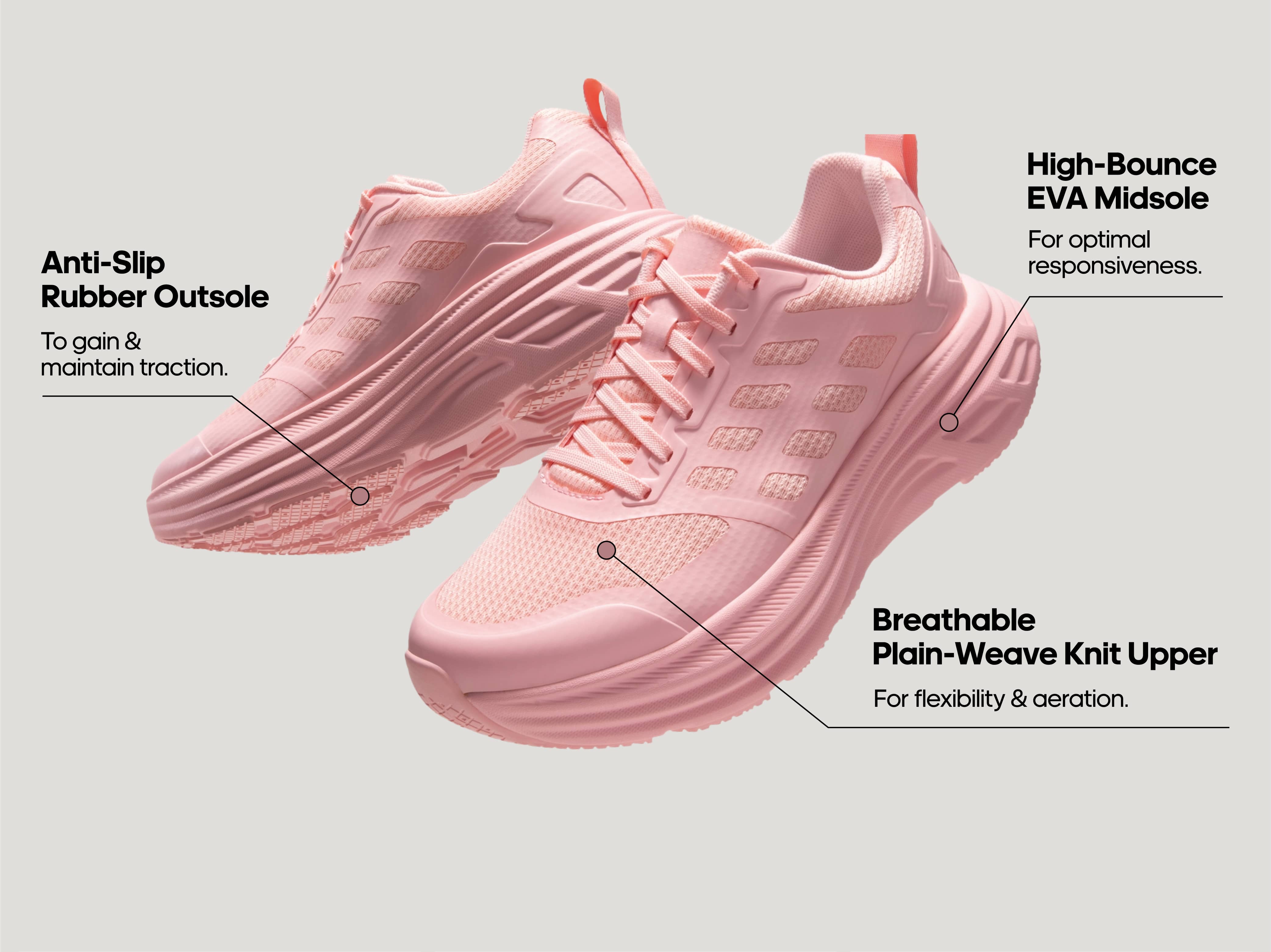 Women's Slip-On Tennis Shoes - Breathable Knit Mesh Walking Running Sneakers