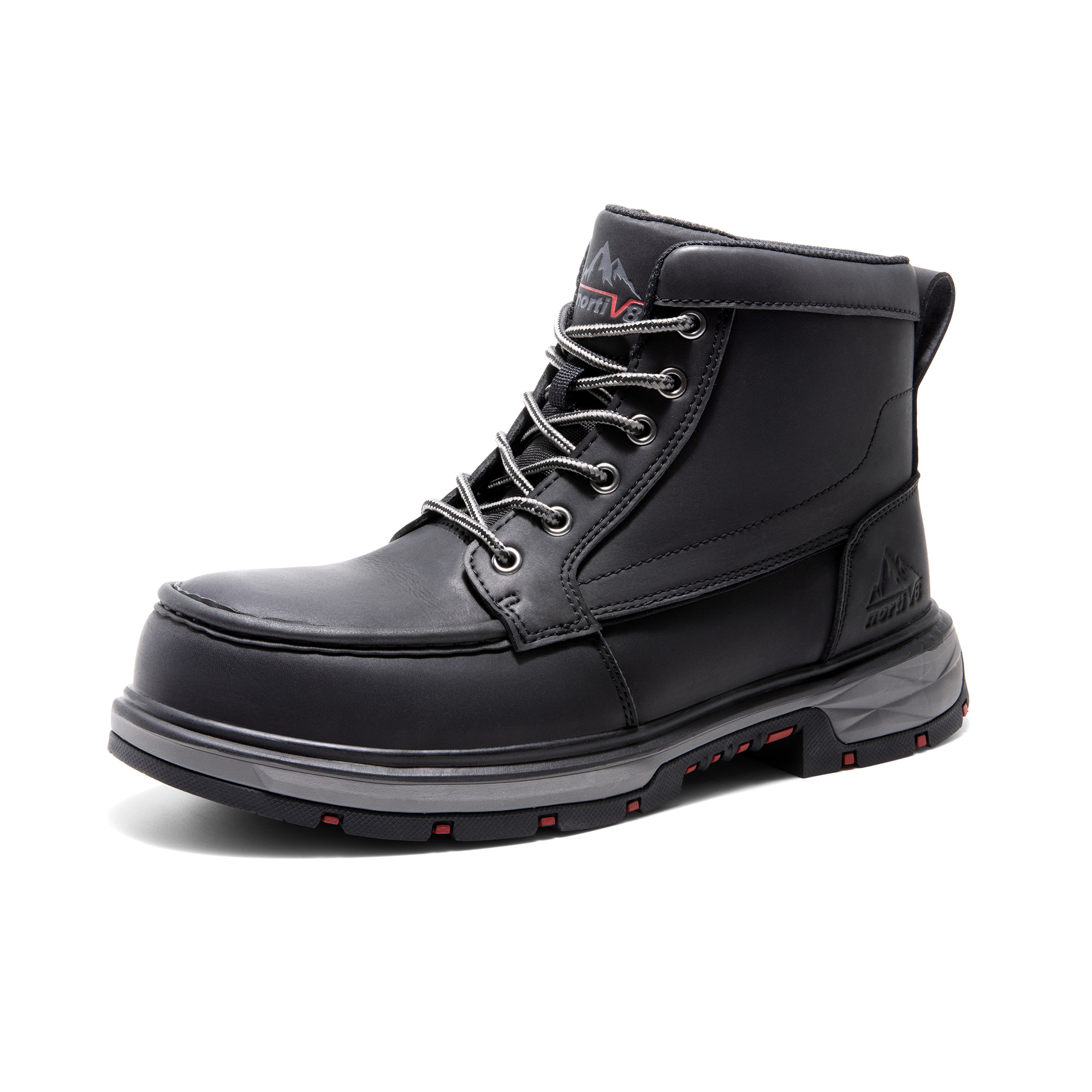 Men's Lace-Up Steel Toe Leather Work Boots