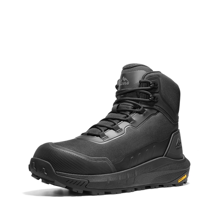 black mother of the bride dresses long sleeve Men's Skokie Waterproof Work Boot (Soft Toe) | Black/Black main image 1