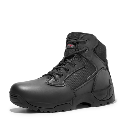 Men's Black Combat Boots-NORTIV 8