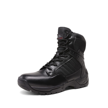 Men\'s Suede Leather Bright Black 8\