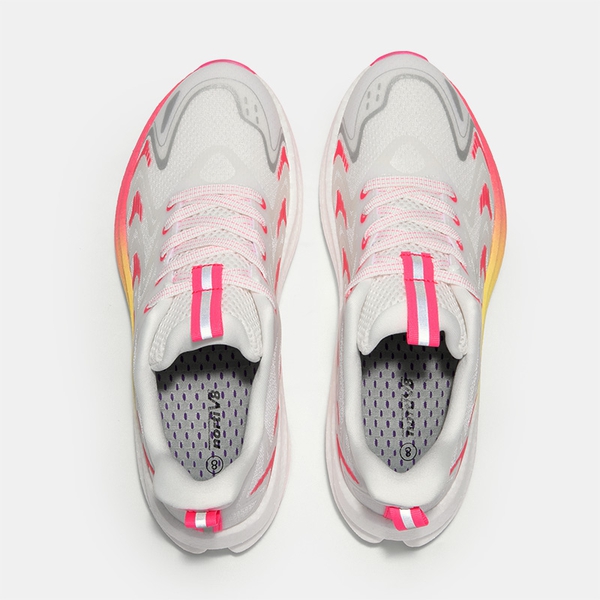 [FlyLife] Women's Breathable Lifestyle Sneakers - WHITE/PINK - 6