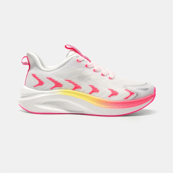 [FlyLife] Women's Breathable Lifestyle Sneakers - WHITE/PINK - 5