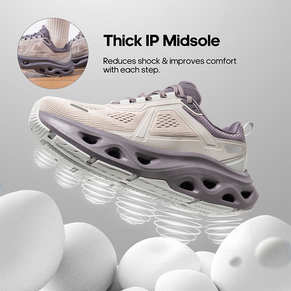 [MovePropel] Women's Comfortable Lifestyle Sneakers - GREY PINK/PURPLE - 1