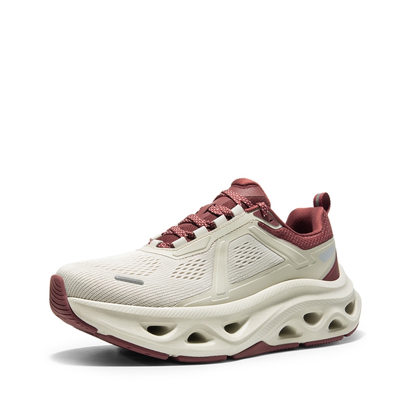 [MovePropel] Women's Comfortable Lifestyle Sneakers - BEIGE/BURGUNDY -  0