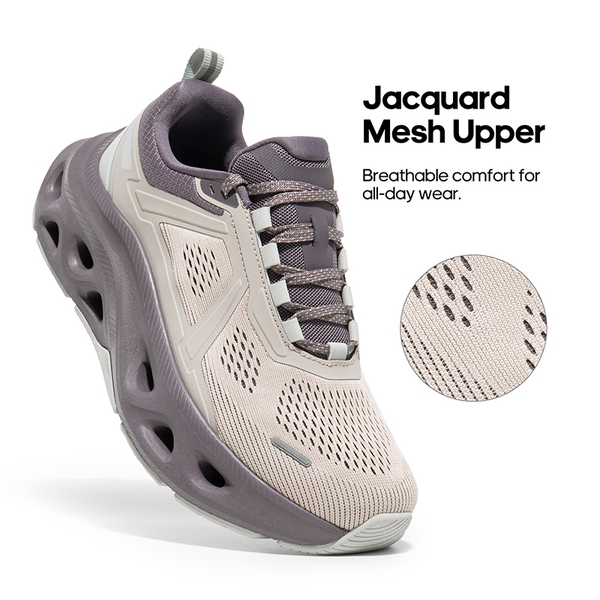 [MovePropel] Women's Comfortable Lifestyle Sneakers - GREY PINK/PURPLE - 6