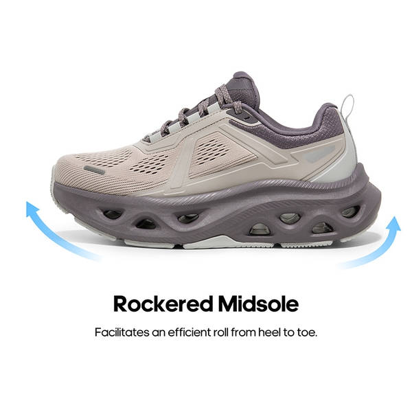 [MovePropel] Women's Comfortable Lifestyle Sneakers - GREY PINK/PURPLE - 5
