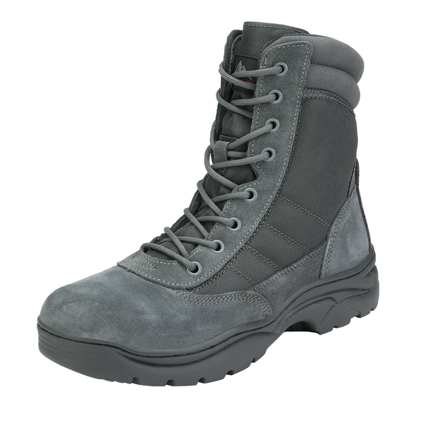 Men's Wide Military Tactical Work Boots【Wide Fit】 - DARK GREY-8 INCHES -  0