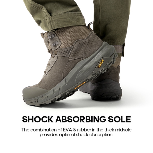 [VaporGuard] Men's Waterproof Military Tactical Work Boots - COFFEE - 1