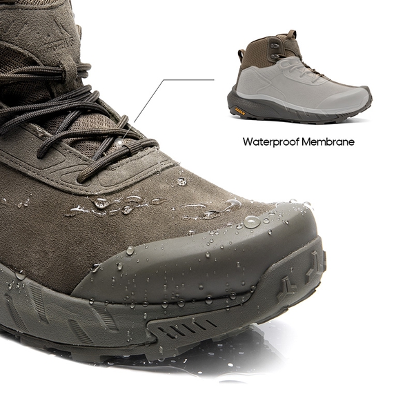 [VaporGuard] Men's Waterproof Military Tactical Work Boots - COFFEE - 3