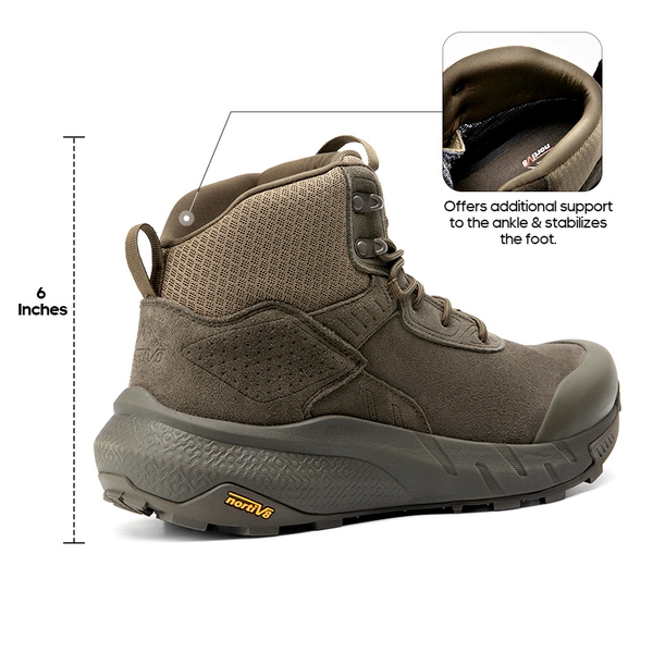 [VaporGuard] Men's Waterproof Military Tactical Work Boots - COFFEE - 2