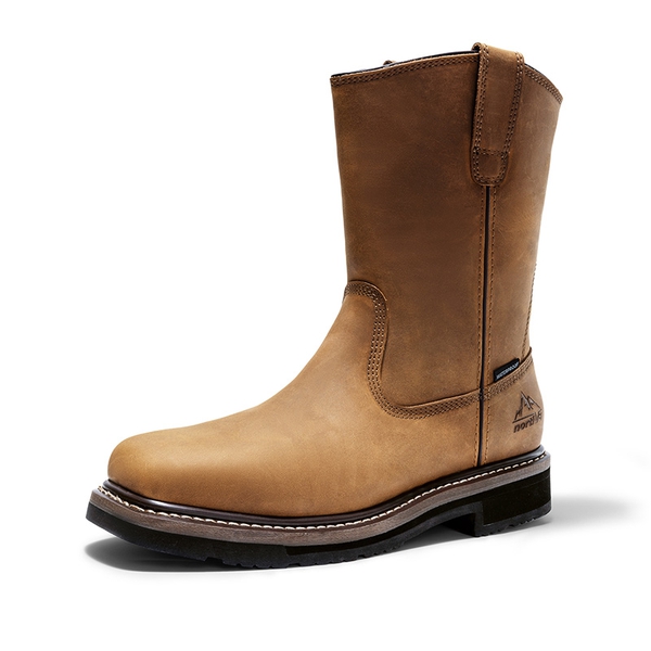 Men's Water-Resistant  Work Boots - CAMEL -  0