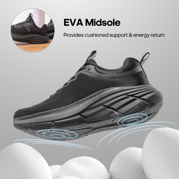 [ActiveBreeze] Men's Lifestyle Walking Shoes - ALL BLACK - 7