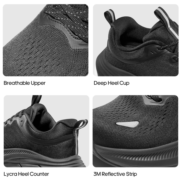 [ActiveBreeze] Men's Lifestyle Walking Shoes - ALL BLACK - 4