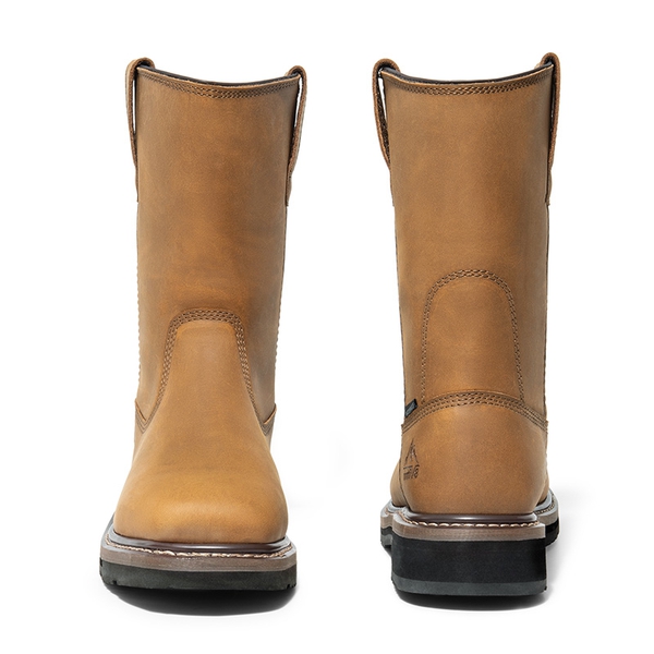 Men's Water-Resistant  Work Boots - CAMEL - 4