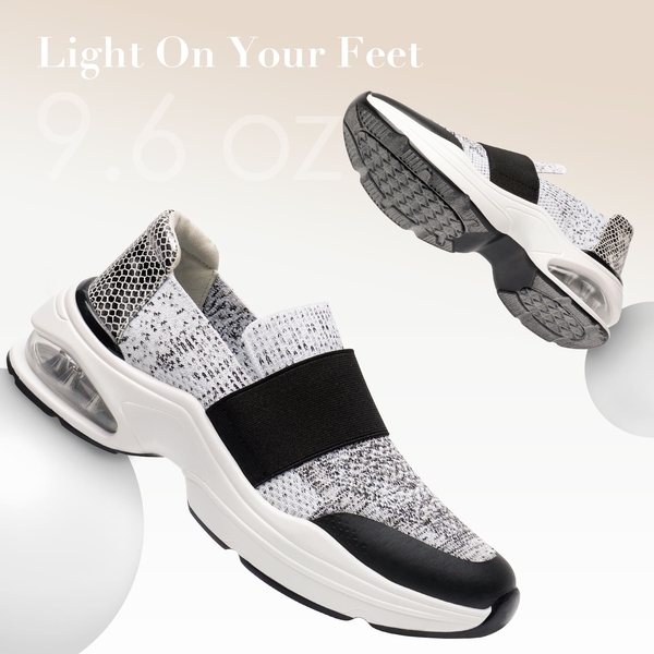 Women’s Comfortable Walking Shoes - BLACK/WHITE - 3