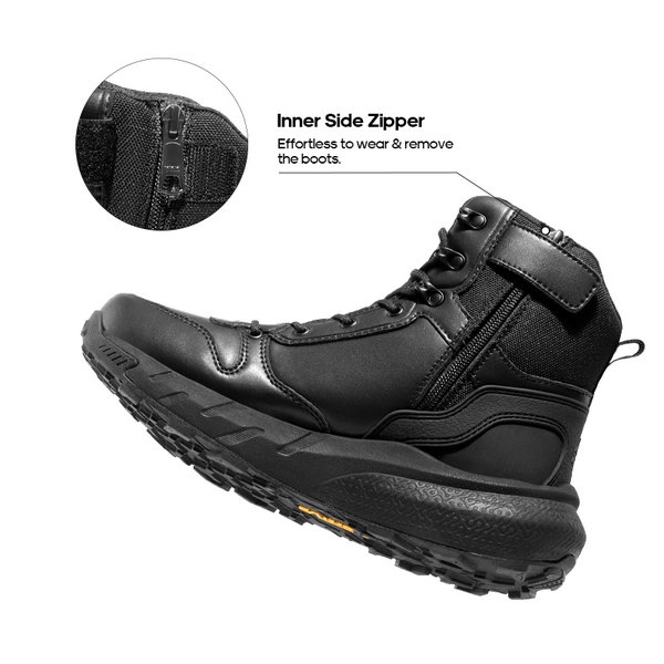 Men's Lightweight Military Tactical Boots - BLACK - 3
