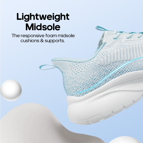 Women's Slip on Walking Shoes - LIGHT BLUE - 3