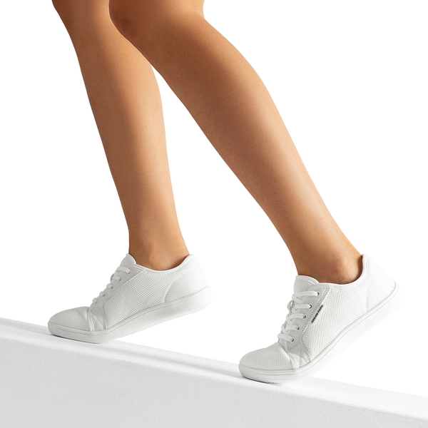 Women's Barefoot Walking Sneakers - ALL WHITE - 6