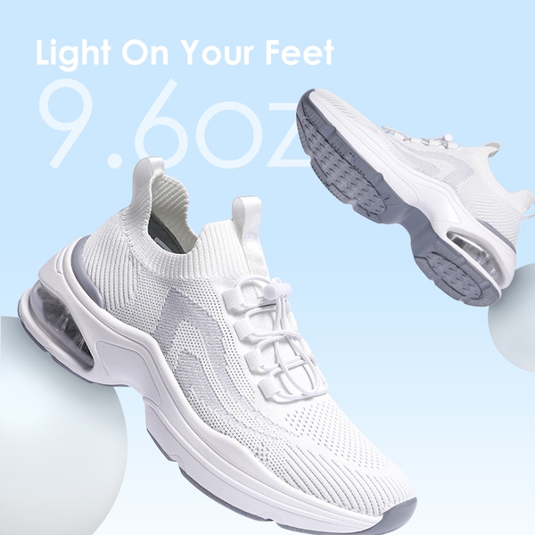  Women's Walking Sneakers - WHITE - 4