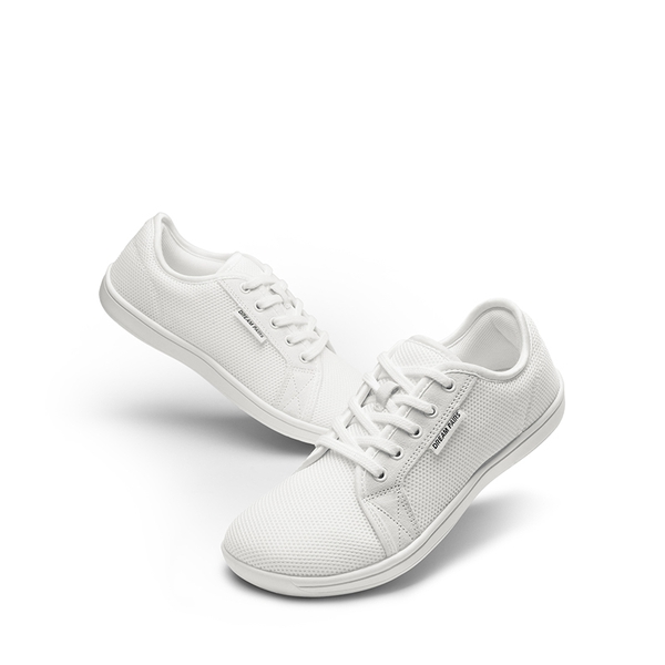 Women's Barefoot Walking Sneakers - ALL WHITE - 3