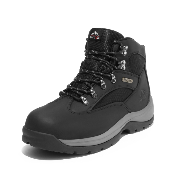 Men's Waterproof Work Boots - BLACK -  0
