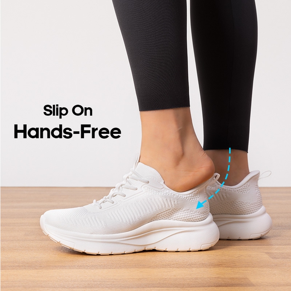 Women's Slip on Walking Shoes - WHITE - 1