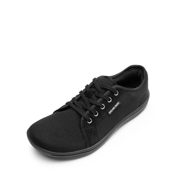 Women's Barefoot Walking Sneakers - ALL BLACK -  0