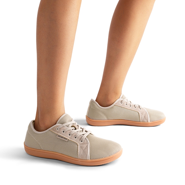 Women's Barefoot Walking Sneakers - LIGHT BROWN - 5