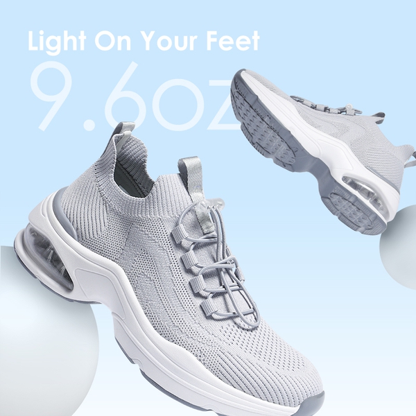 Women's Walking Sneakers - GREY - 4