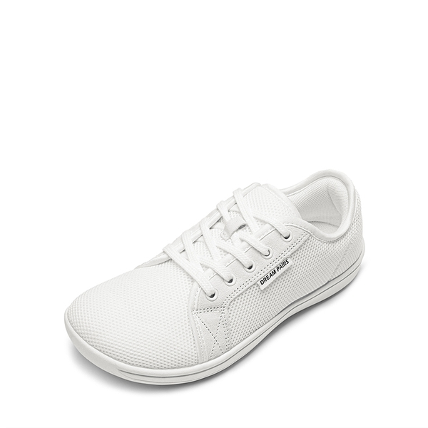 Women's Barefoot Walking Sneakers - ALL WHITE -  0